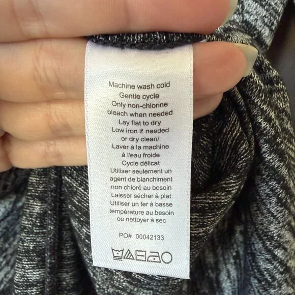 Rag & Bone Hudson Black Marled Long Sleeve Tee Size S - Picture 6 of 6